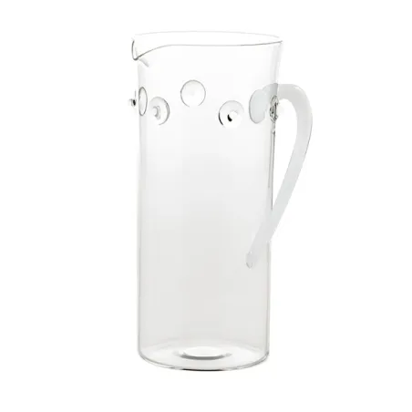 Patea, Caraffa alta trasparente/bianco - Zafferano