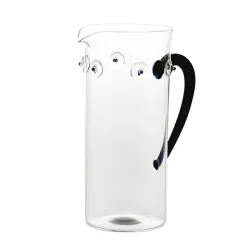 Patea, Caraffa alta trasparente/blu - Zafferano