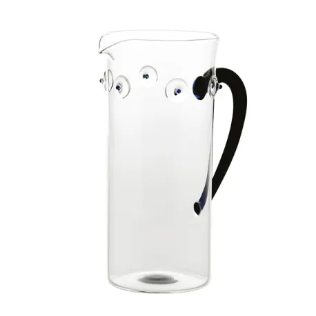 Patea, Caraffa alta trasparente/blu - Zafferano