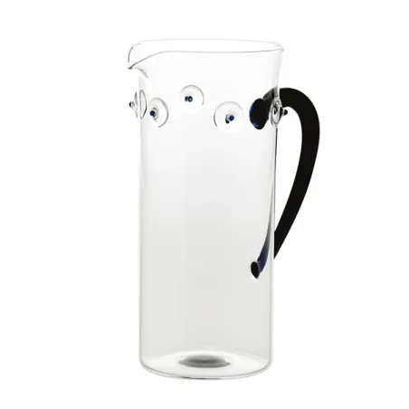 Patea, Caraffa alta trasparente/blu - Zafferano