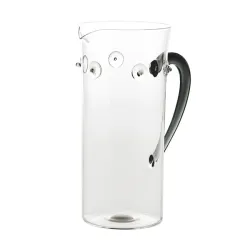 Patea, Caraffa alta trasparente/grigio - Zafferano
