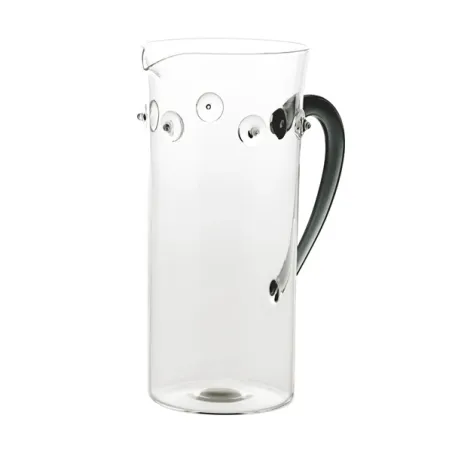 Patea, Caraffa alta trasparente/grigio - Zafferano