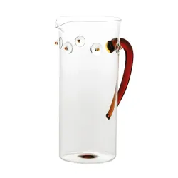 Patea, Caraffa alta trasparente/giallo oro - Zafferano