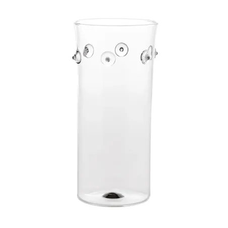 Patea, Vaso cilindro trasparente/grigio - Zafferano