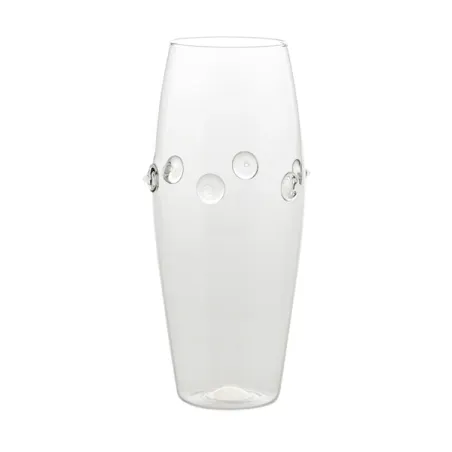 Patea, Vaso bombato trasparente/bianco - Zafferano