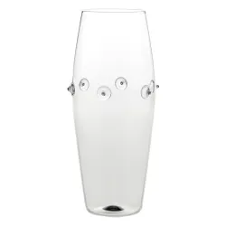 Patea, Vaso bombato alto trasparente/grigio - Zafferano