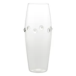 Patea, Vaso bombato alto trasparente/giallo oro - Zafferano