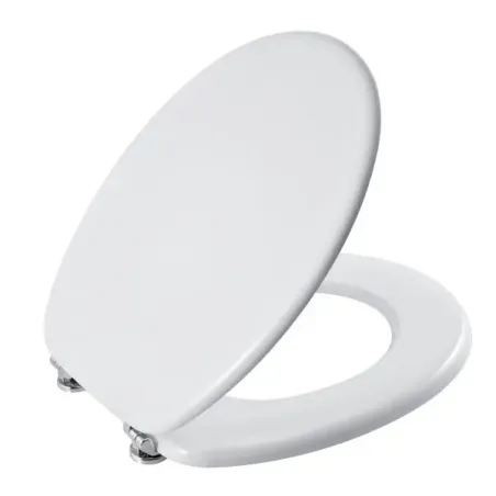Sedile wc legno bianco universale Cm.37,5x43,5