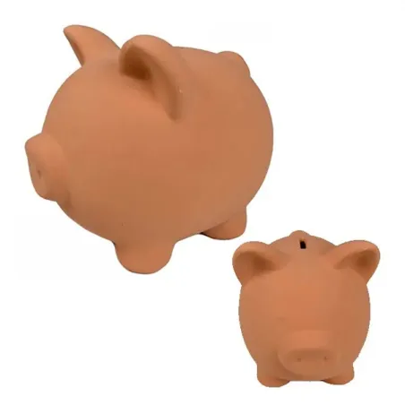 Salvadanaio maialino in terracotta Cm.25