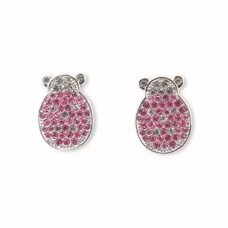 Orecchini piccole luci bottone coccinella - Thun