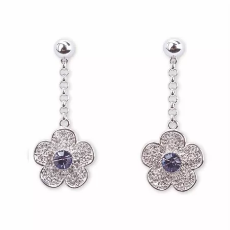 Orecchini piccole luci pendenti lunghi fiore - Thun