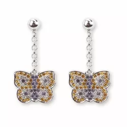 Orecchini piccole luci pendenti lunghi farfalla - Thun