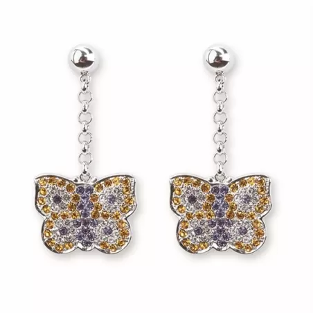 Orecchini piccole luci pendenti lunghi farfalla - Thun