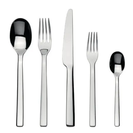 Ovale, Servizio di posate in acciaio, 5 pezzi - Alessi