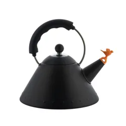 Bollitore con uccellino Lt.1, Nero - Alessi