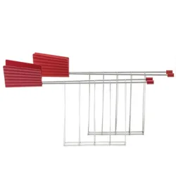 Plissè, 2 pinze tostapane, Rosso - Alessi
