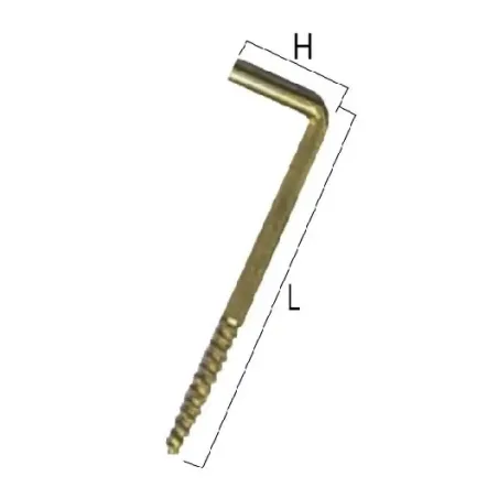 Rampino vite 14x30 Mm.2,00x22 H.10,0 ottone