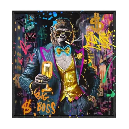 Quadro led, Monkey Gold Cm.80x80 - Palais Royal