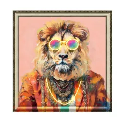 Quadro led, Lion Cm.80x80 - Palais Royal