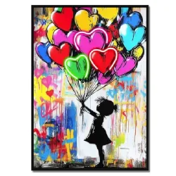 Quadro led con finitura extralucida, Glossy Baloon Cm.60x80 - Palais Royal