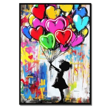 Quadro led con finitura extralucida, Glossy Baloon Cm.60x80 - Palais Royal