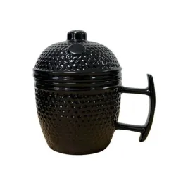 Tazza in ceramica Kamado, Nera - Kamado Bono