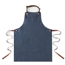 Grembiule in lino per attrezzatura Bbq, Blu navi - Alaskan Maker