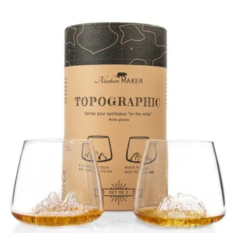 Set 2 bicchieri da whisky, Tre cime/Monte rosa - Alaskan Maker