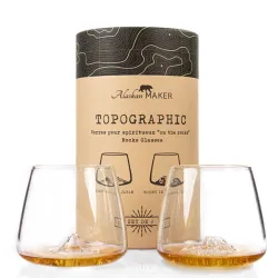Set 2 bicchieri da whisky, Monte Denali / Fuji - Alaskan Maker
