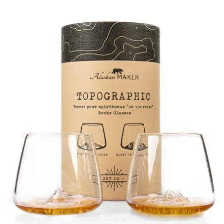 Set 2 bicchieri da whisky, Monte Denali / Fuji - Alaskan Maker