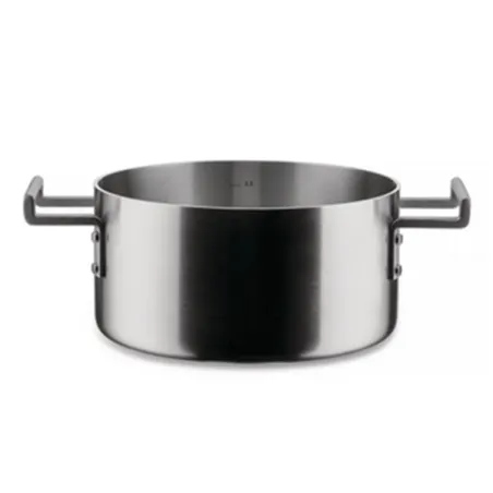 Convivo, Casseruola trilamina Cm.24 in acciaio, Satinato - Alessi