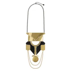 Trama, Collana in acciaio con rivestimento in PVD anallergico, Oro - Alessi