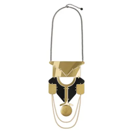 Trama, Collana in acciaio con rivestimento in PVD anallergico, Oro - Alessi