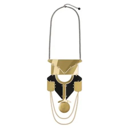 Trama, Collana in acciaio con rivestimento in PVD anallergico, Oro - Alessi