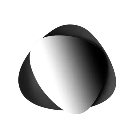 Colombina collection, Specchio da parete con cornice, Nero - Alessi