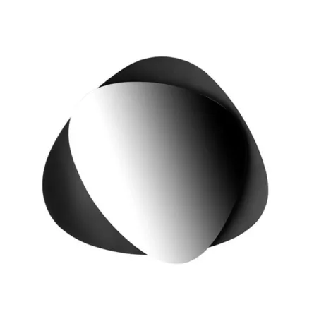 Colombina collection, Specchio da parete con cornice, Nero - Alessi