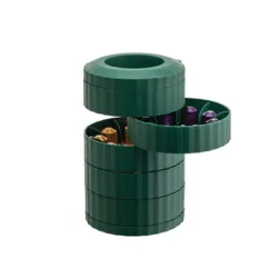 Plissè, Portacapsule di caffè espresso a 5 piani rotanti, Verde - Alessi