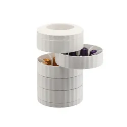 Plissè, Portacapsule di caffè espresso a 5 piani rotanti, Bianco - Alessi