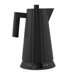 Plissè, Bollitore elettrico con controllo della temperatura, Nero - Alessi