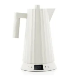 Plissè, Bollitore elettrico con controllo della temperatura, Bianco - Alessi