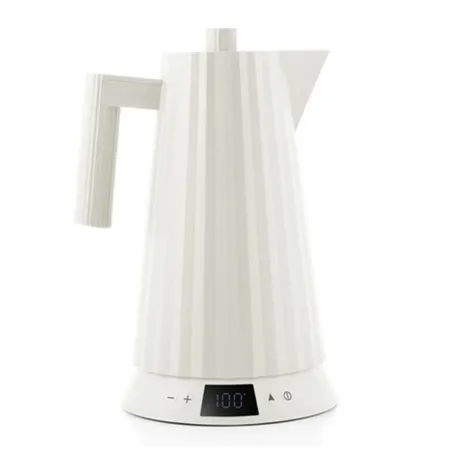 Plissè, Bollitore elettrico con controllo della temperatura, Bianco - Alessi
