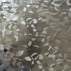 Effect - Tovaglia cristallo con effetto tridimensionale disegno 78 Cm.140 Mt.1 - Reds