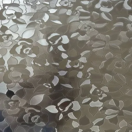 Effect - Tovaglia cristallo con effetto tridimensionale disegno 78 Cm.140 Mt.1 - Reds