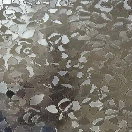 Effect - Tovaglia cristallo con effetto tridimensionale disegno 78 Cm.140 Mt.1 - Reds