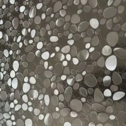 Effect - Tovaglia cristallo con effetto tridimensionale disegno 75 Cm.140 Mt.1 - Reds