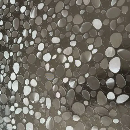 Effect - Tovaglia cristallo con effetto tridimensionale disegno 75 Cm.140 Mt.1 - Reds