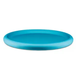 Discolo, Centrotavola dal bordo generoso in alluminio anodizzato, azzurro - Alessi