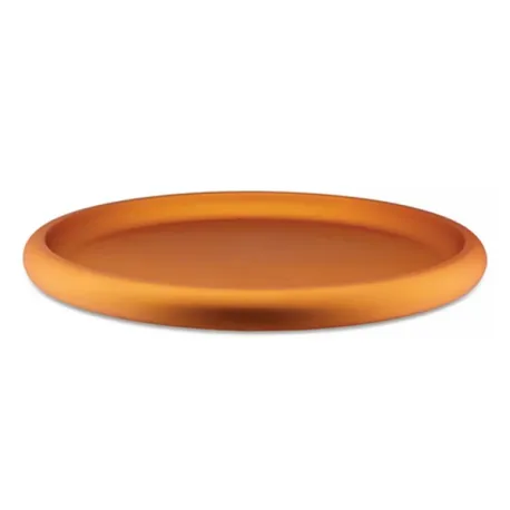 Discolo, Centrotavola dal bordo generoso in alluminio anodizzato, arancione - Alessi