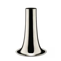 Trumpet, Vaso per fiori, collo largo, in ottone argentato tornito in lastra - Alessi