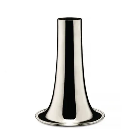 Trumpet, Vaso per fiori, collo largo, in ottone argentato tornito in lastra - Alessi